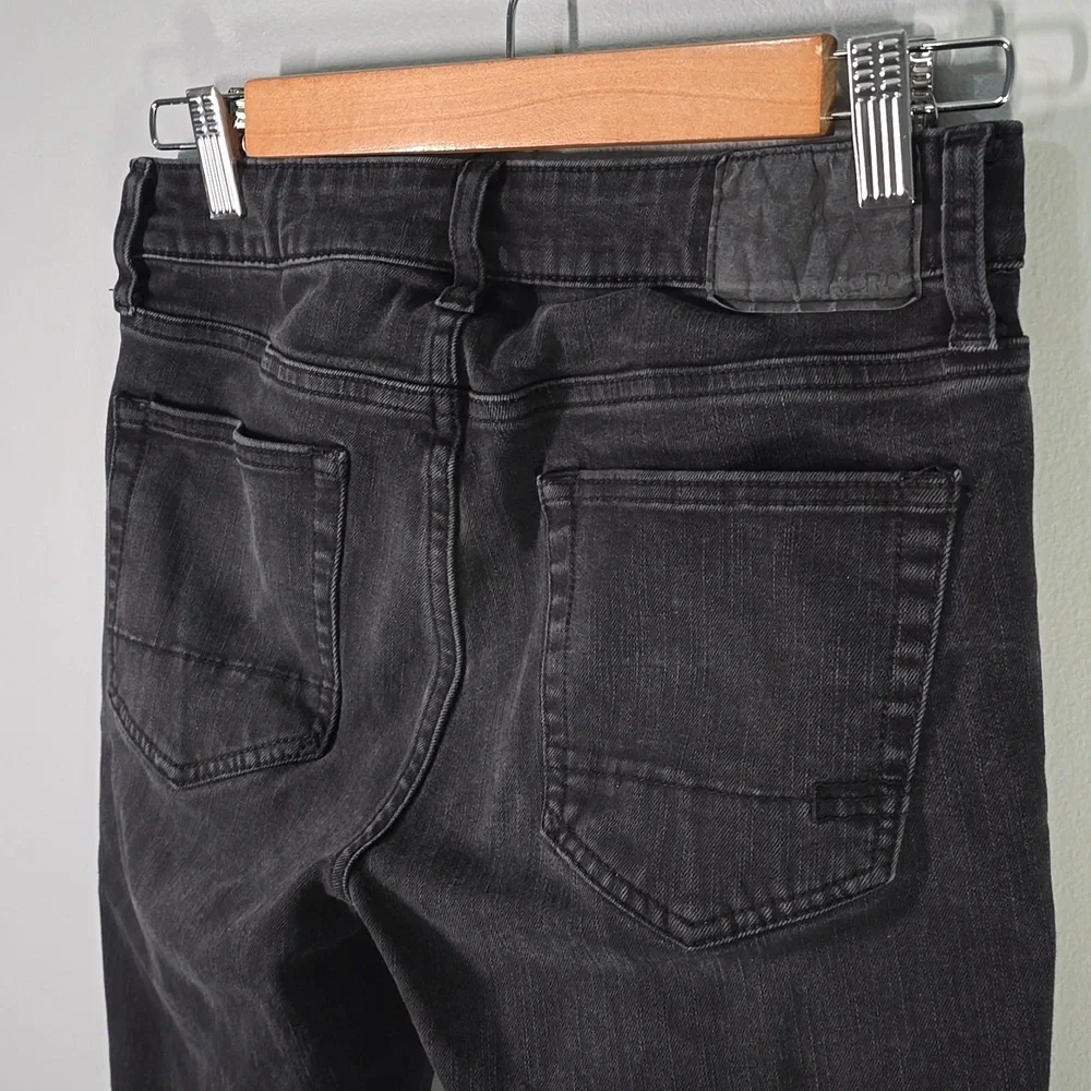 Aeropostale Jeans Men's Size 27 Waist Skinny Black Jeans ripped distressed holes